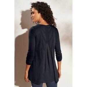 Soft Surroundings wool alpaca blend black elbow sleeve sirena sweater‎